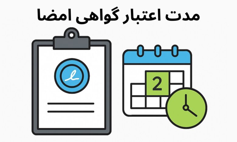 مدت اعتبار گواهی امضا