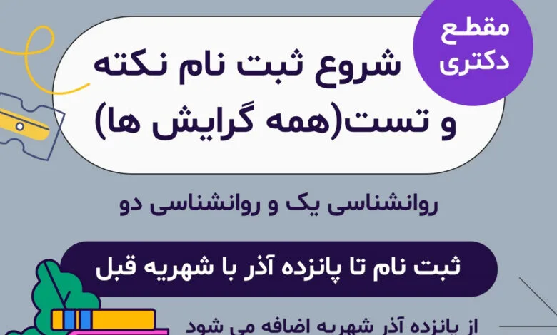 ثبت نام کلاس های نکته و تست روانشناسی